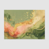 Coral & Sage Alcohol Inkt + Goud EA3L Decoupage Tissuepapier (Voorkant)