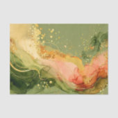 Coral & Sage Alcohol Inkt + Goud EA3R Decoupage Tissuepapier (Voorkant)