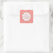 Coral Salmon Birthday Dessert Table Label Label (Tas)