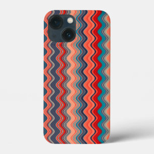 Coral Salmon Oranje Blue Wavy Zigzag Pattern Case-Mate iPhone Case