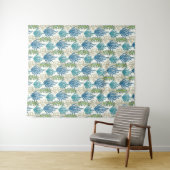 Coral Seaweed Pattern tapestries Wandkleed (In Situ (horizontaal))