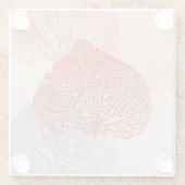 Coral Shadow Glazen Onderzetter (Achterkant)