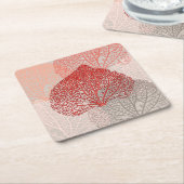 Coral Shadow Kartonnen Onderzetters (Schuin)