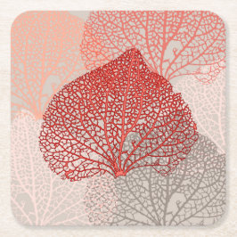 Coral Shadow Kartonnen Onderzetters