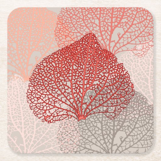 Coral Shadow Kartonnen Onderzetters (Voorkant)