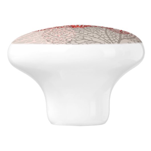 Coral Shadow Keramische Knop (Zijkant)