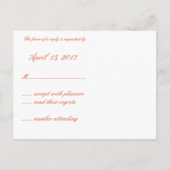 Coral Shell Beach Wedding RSVP Briefkaart (Achterkant)