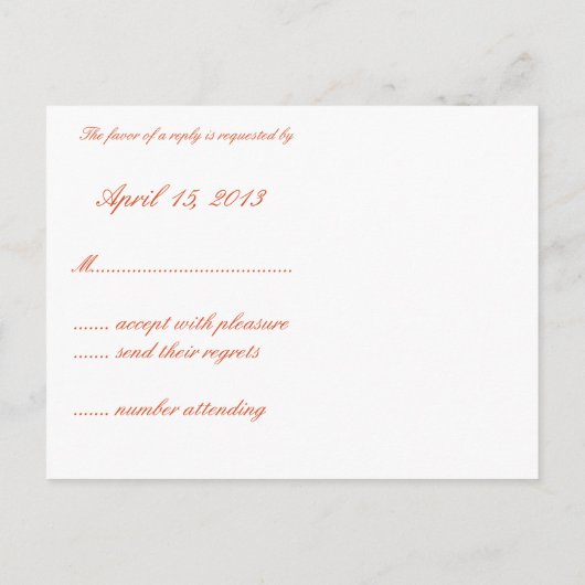 Coral Shell Beach Wedding RSVP Briefkaart (Achterkant)