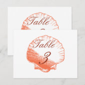 Coral Shells Beach Weddenbank Number Kaarten (Voorkant / Achterkant)