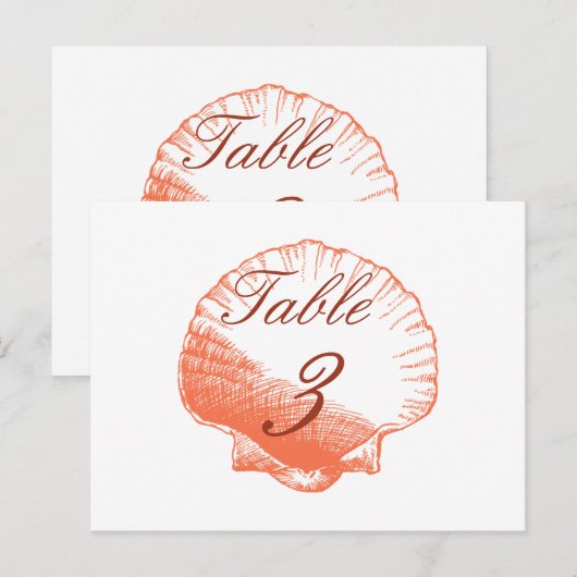 Coral Shells Beach Weddenbank Number Kaarten (Voorkant / Achterkant)