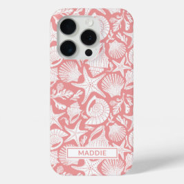 Coral Shells Personalized iPhone 15 Pro Case