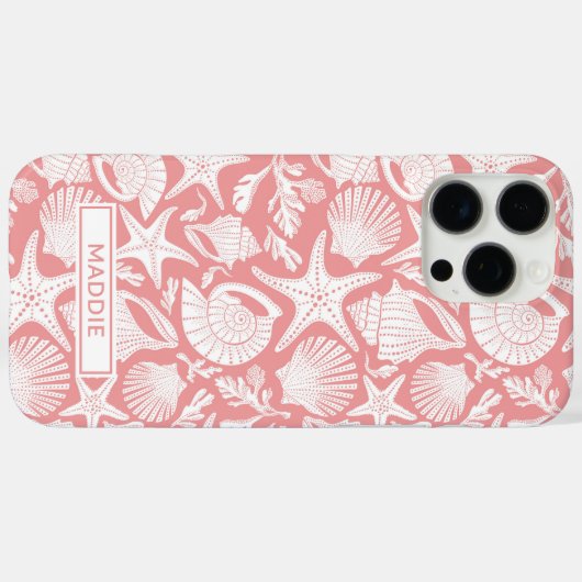 Coral Shells Personalized Case-Mate iPhone Case (Achterkant (horizontaal))