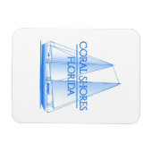 Coral Shores Coastal Nautical Sailing Sailor Magneet (Horizontaal)