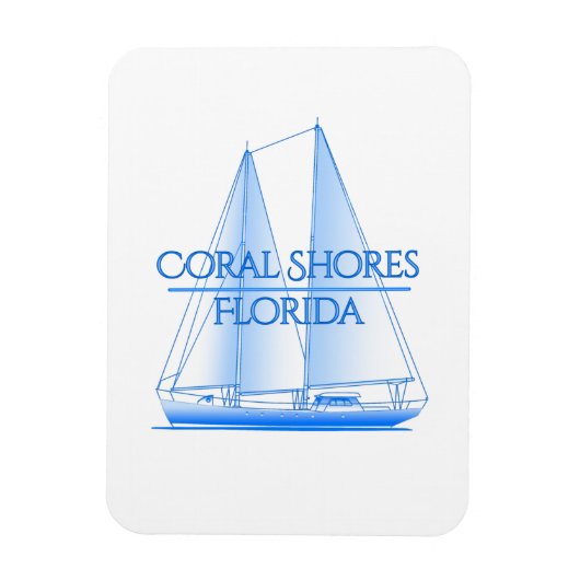 Coral Shores Coastal Nautical Sailing Sailor Magneet (Verticaal)
