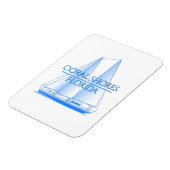 Coral Shores Coastal Nautical Sailing Sailor Magneet (Linkerzijde)