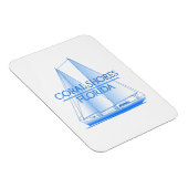 Coral Shores Coastal Nautical Sailing Sailor Magneet (Rechterzijde)