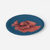 Coral Siamese gevechten Papieren Bordje (Gekanteld)