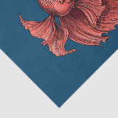 Coral Siamese gevechten Tissuepapier (Detail)