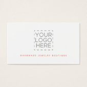 Coral Simple Modern Jewelry Designer Logo Visitekaartje (Voorkant)
