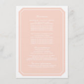 Coral Simply Elegant Information Kaart (Voorkant)