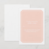 Coral Simply Elegant Response Kaart (Voorkant / Achterkant)