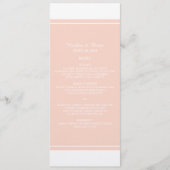 Coral Simply Elegant Wedding Menu (Voorkant)