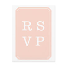 Coral Simply Elegant Wedding RSVP Briefkaart