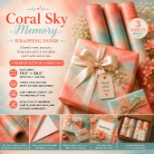 Coral Sky Memory Inpakpapier Vel