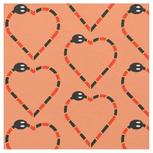 Coral Snake Heart Stof (Close Up)