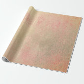 Coral Snoep Champaign Sepia Foxier Gold Abstract Cadeaupapier (Uitgerold)