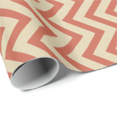 Coral Spice Moods Chevrons Cadeaupapier (Rol Hoek)
