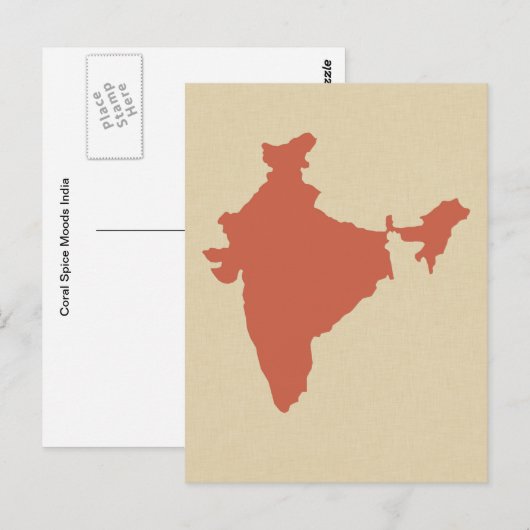 Coral Spice Moods India Briefkaart (Voorkant / Achterkant)