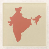 Coral Spice Moods India Glazen Onderzetter (Voorkant)