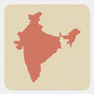 Coral Spice Moods India Vierkante Sticker
