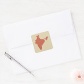 Coral Spice Moods India Vierkante Sticker (Envelop)