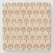 Coral Spice Moods Palm Stenen Onderzetter (Voorkant)