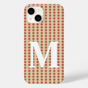 Coral Spice Moods Stippen met monogram Case-Mate iPhone Case