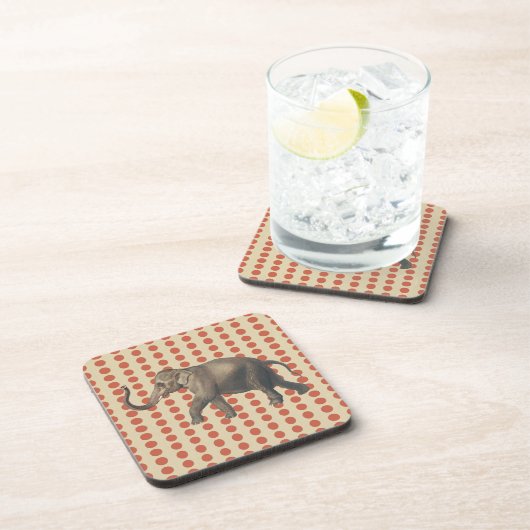 Coral Spice Moods Stippen met olifant Bier Onderzetter (Rechterzijde)