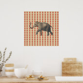 Coral Spice Moods Stippen met olifant Poster (Keuken)