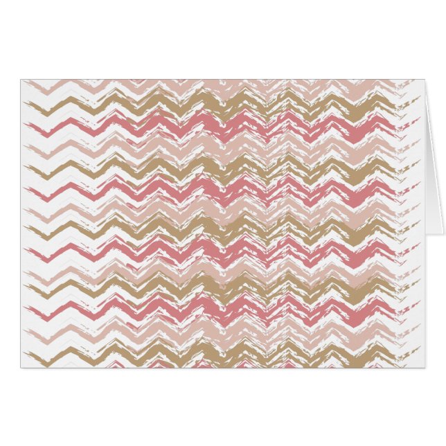 Coral Spice Scribble ZigZag Chevron Pattern (Voorkant Horizontaal)