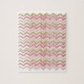 Coral Spice Scribble ZigZag Chevron Pattern Legpuzzel (Verticaal)