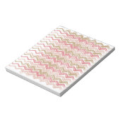 Coral Spice Scribble ZigZag Chevron Pattern Notitieblok (Linkerzijde)