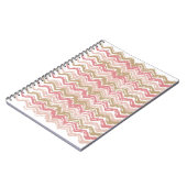 Coral Spice Scribble ZigZag Chevron Pattern Notitieboek (Linkerzijde)
