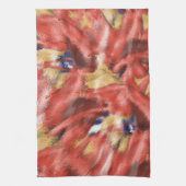 Coral Splash-ontwerp Theedoek (Verticaal)