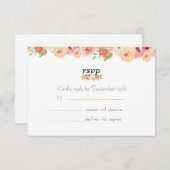 Coral Spring RSVP Wedding Invitation Kaart (Voorkant / Achterkant)