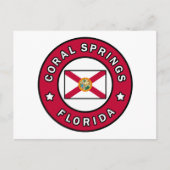 Coral Springs Florida Briefkaart (Voorkant)