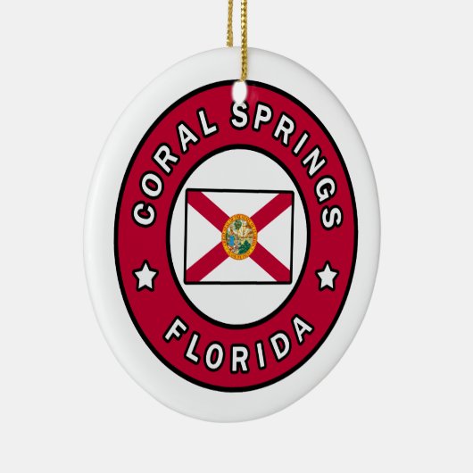 Coral Springs Florida Keramisch Ornament (Rechts)