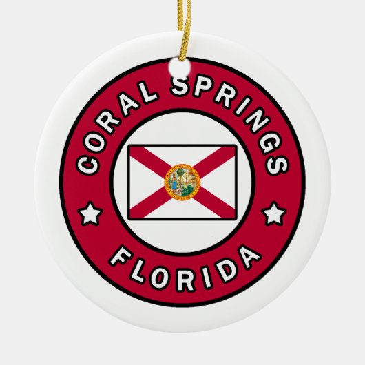 Coral Springs Florida Keramisch Ornament (Voorkant)