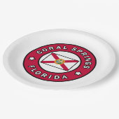 Coral Springs Florida Papieren Bordje (Gekanteld)