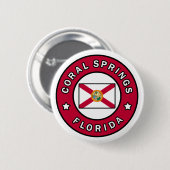 Coral Springs Florida Ronde Button 5,7 Cm (Voorkant /achterkant)